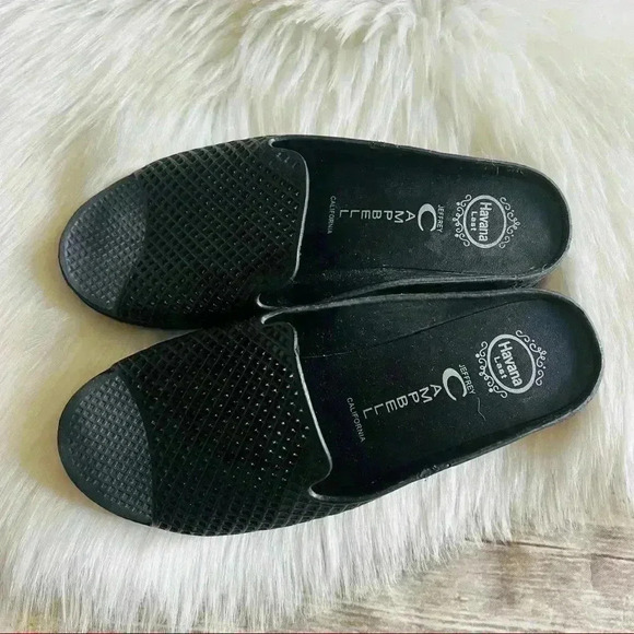 Jeffrey Campbell Fling 2 Black Slide Wedges Sandals Shoes Sz 7 - Picture 8 of 10